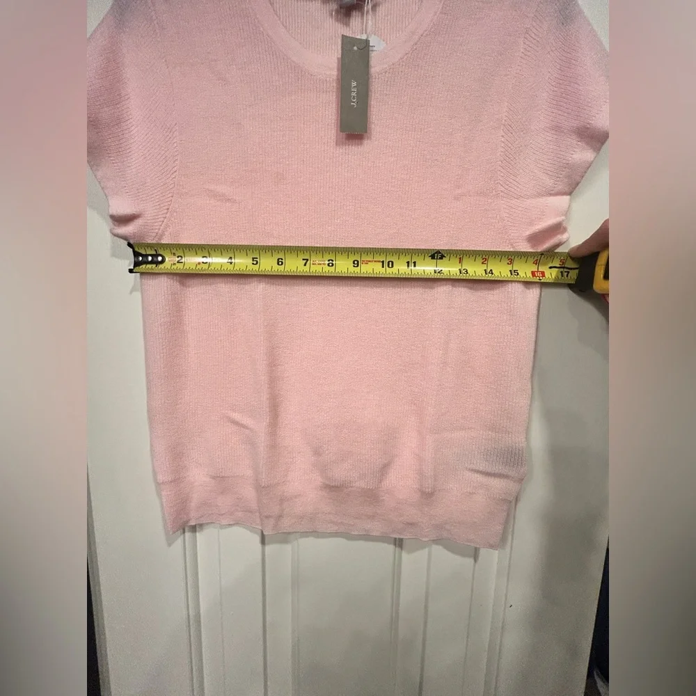 J.Crew NWT Ribbed featherweight cashmere T-shirt in Pink - Picture 8 of 10